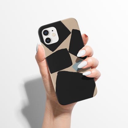 Black Blocks with Blue iPhone Case