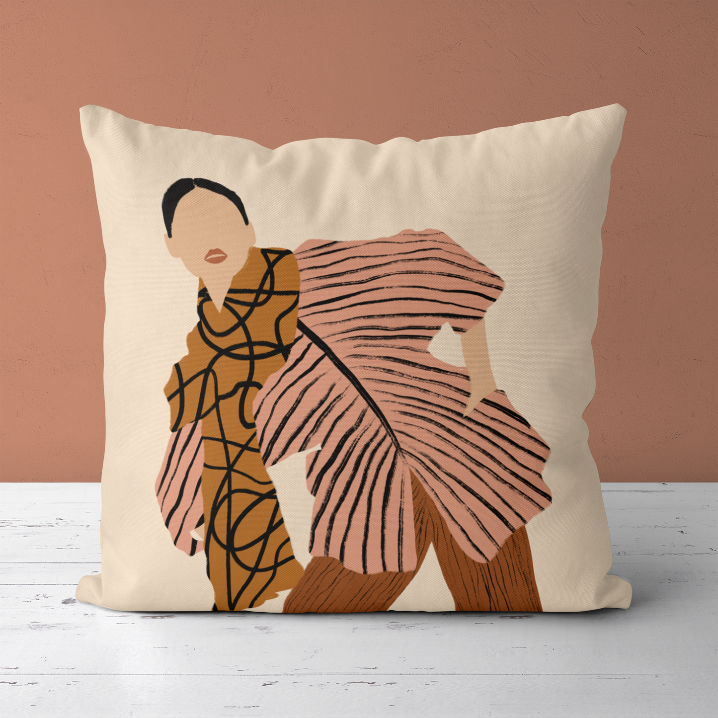 Fashion Vogue Inspired Woman Throw Pillow