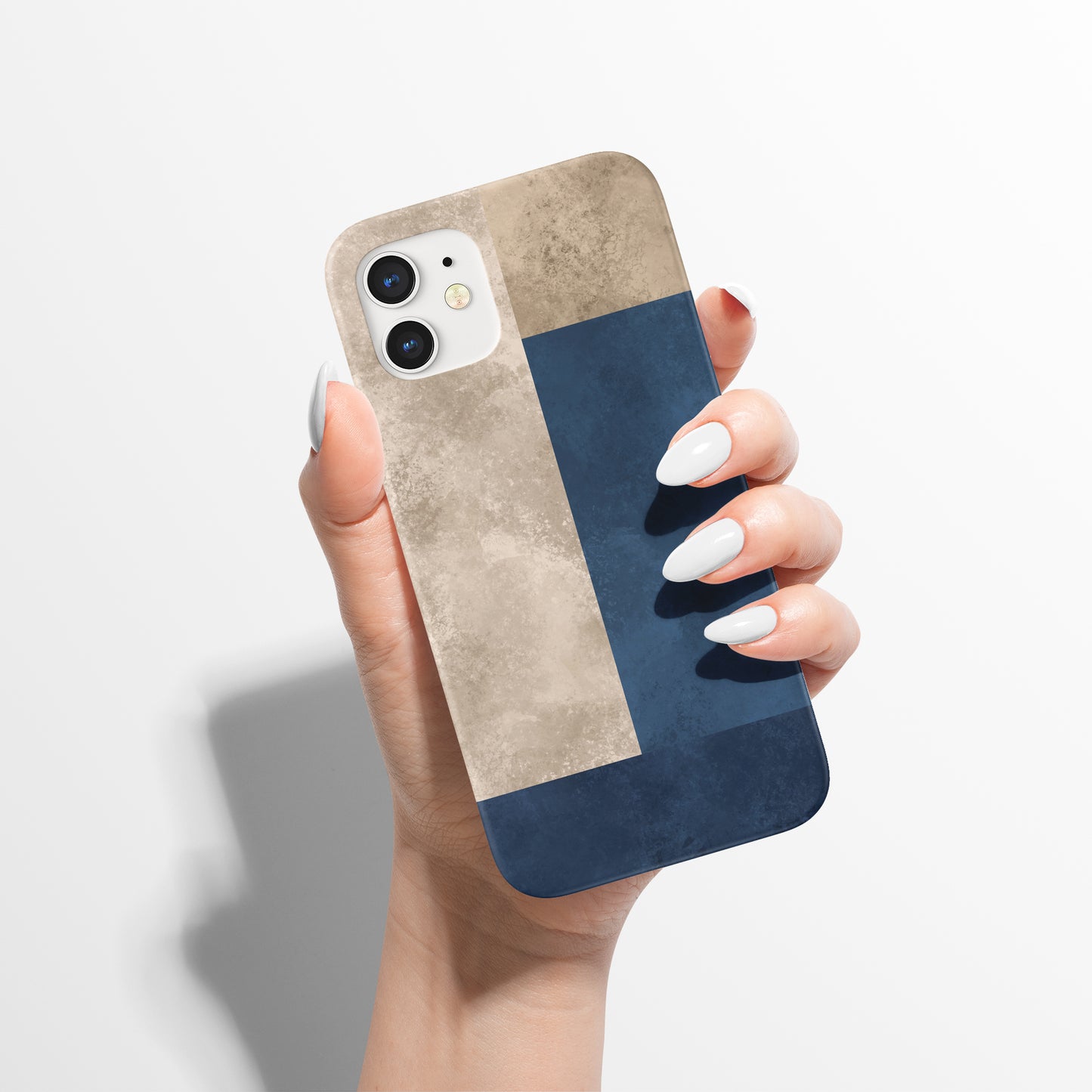 Blue&Beige Geometric Art iPhone Case