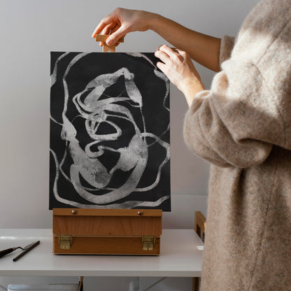 Black&Grey Abstract Art Canvas Print