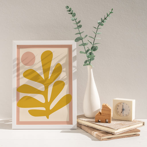 Yellow Leaf Cutouts Poster