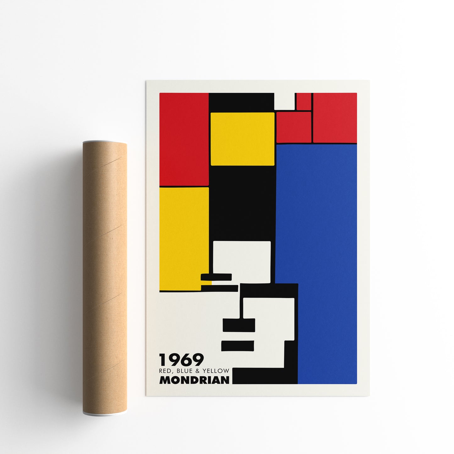 Red, Blue & Yellow Mondrian Poster