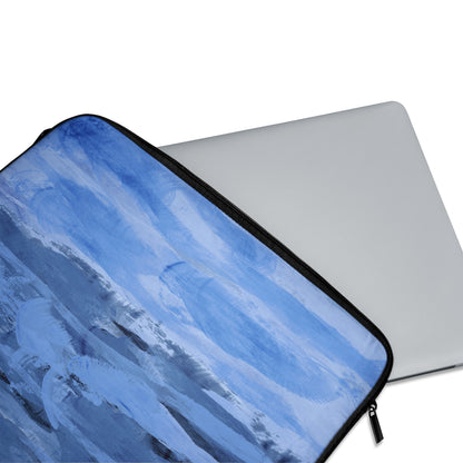 Painted Blue Abstract Scenery - Laptop Sleeve