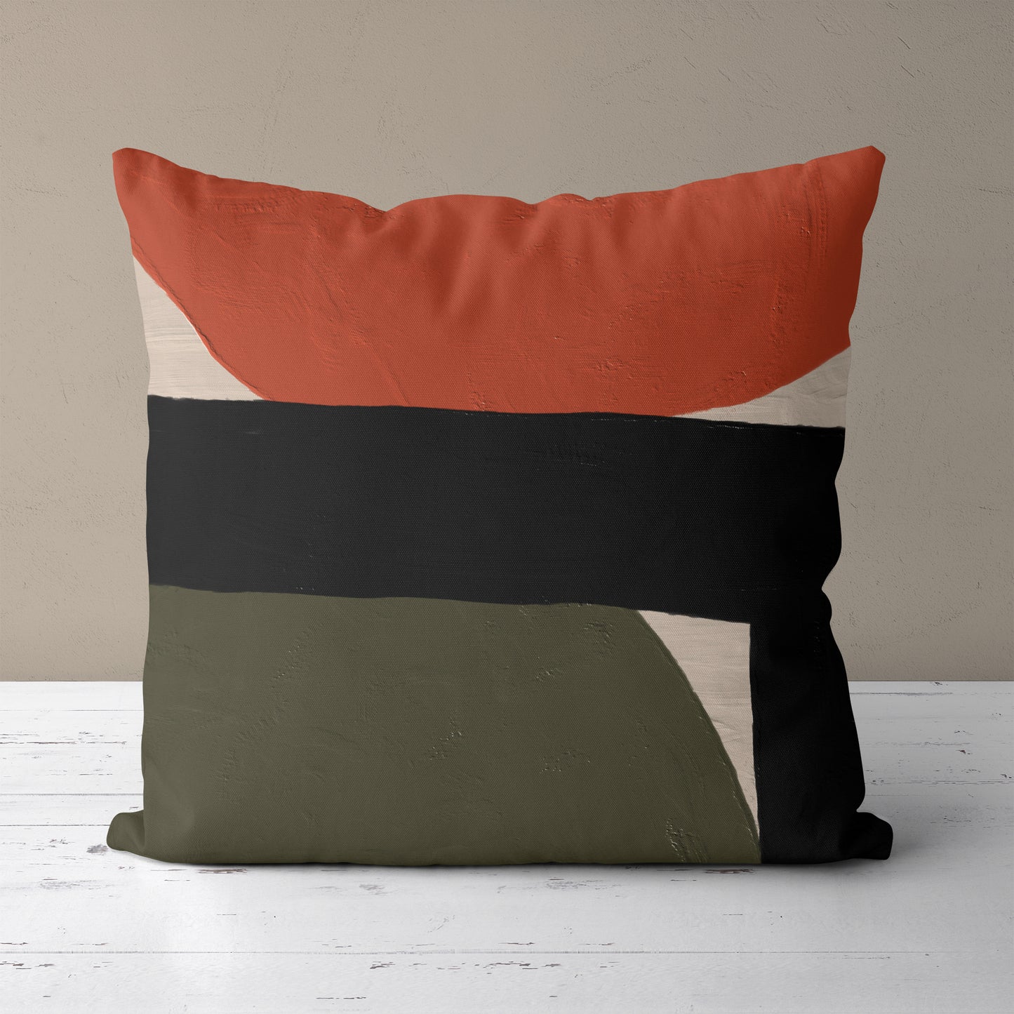 Modern Bauhaus Blocks Throw Pillow