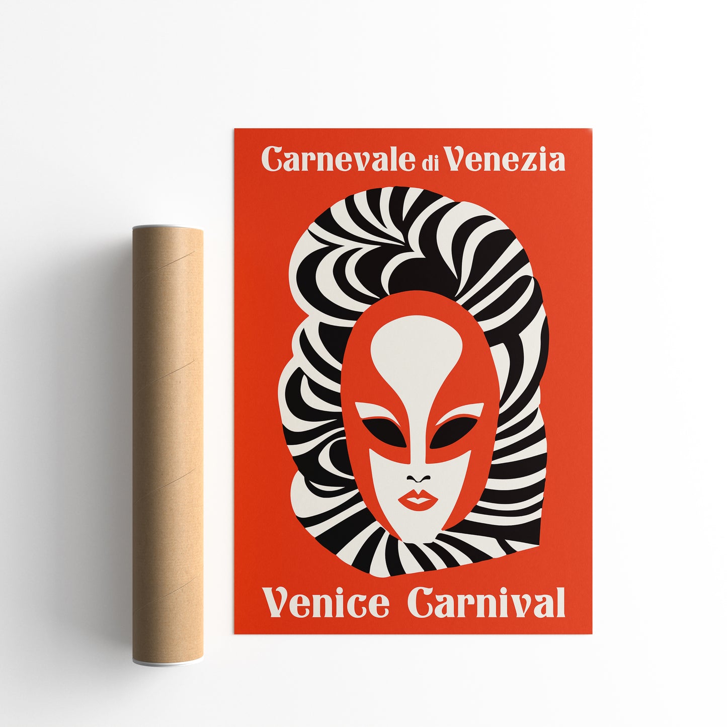 Venice Carnival Red Poster