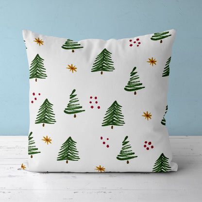 White Christmas Accent Throw Pillow