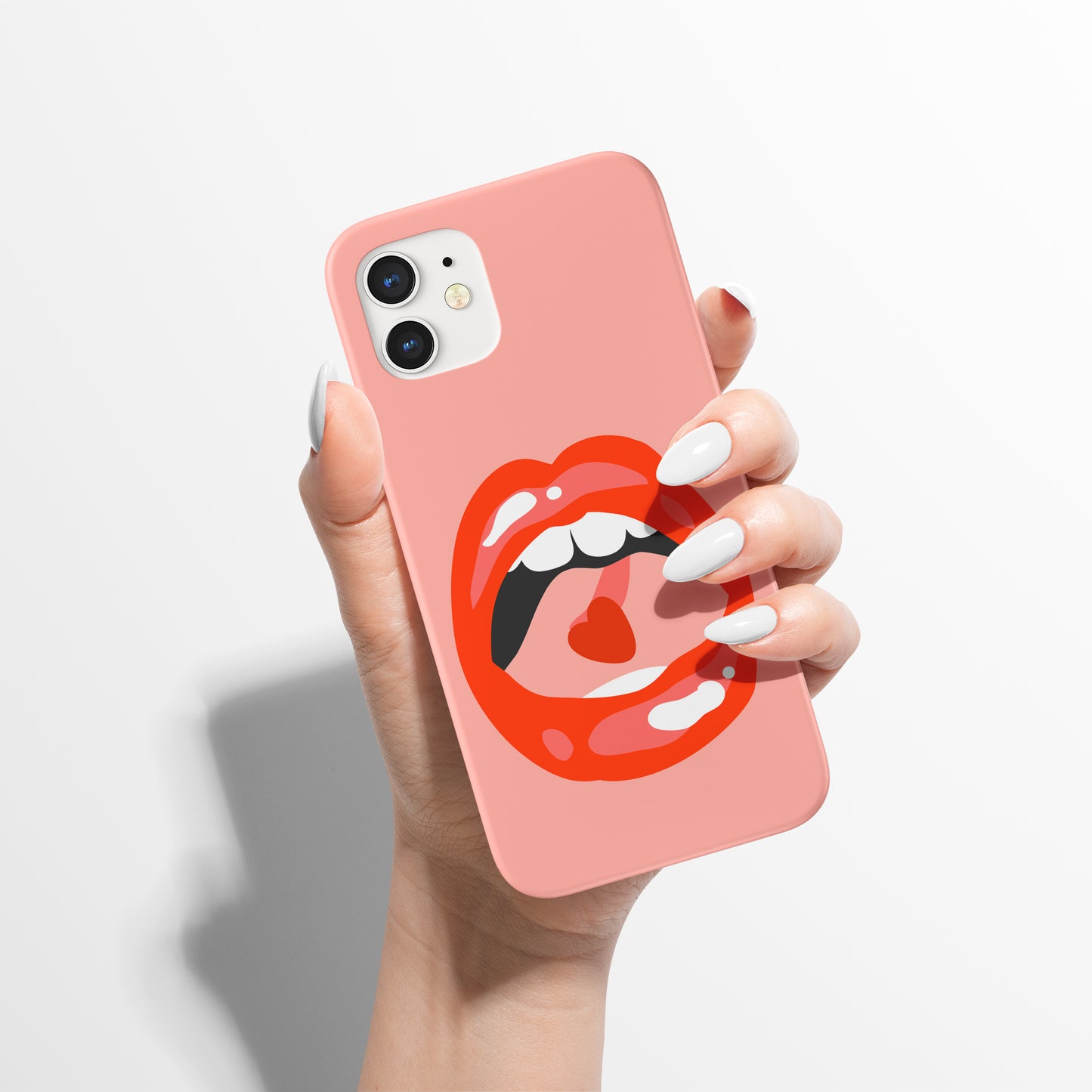 Red Lips Heart iPhone Case