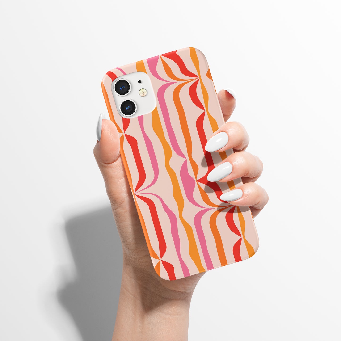 Retro Striped Abstract Pattern iPhone Case