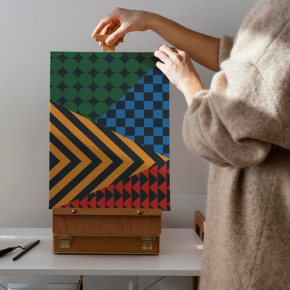 Colorful Retro Bauhaus Canvas Print