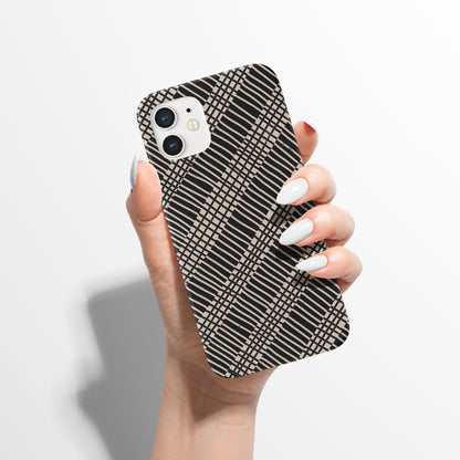 Black Neutral Pattern iPhone Case