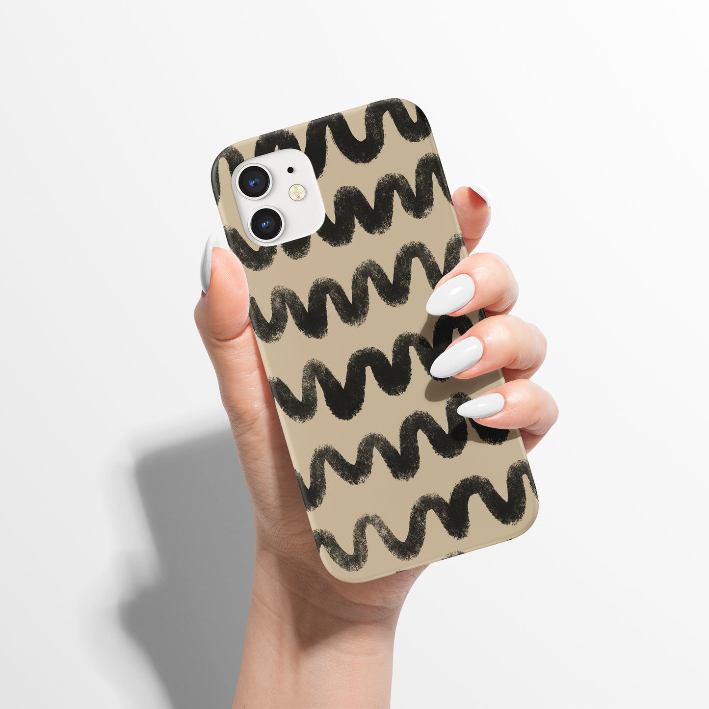 Black Abstract Lines iPhone Case