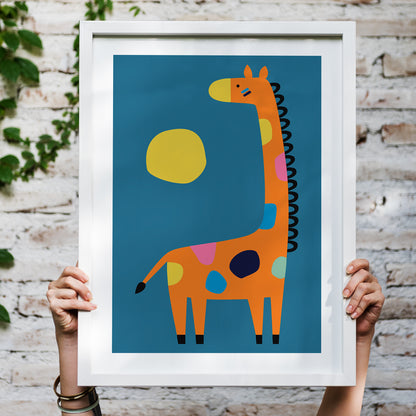 Colorful Giraffe Poster