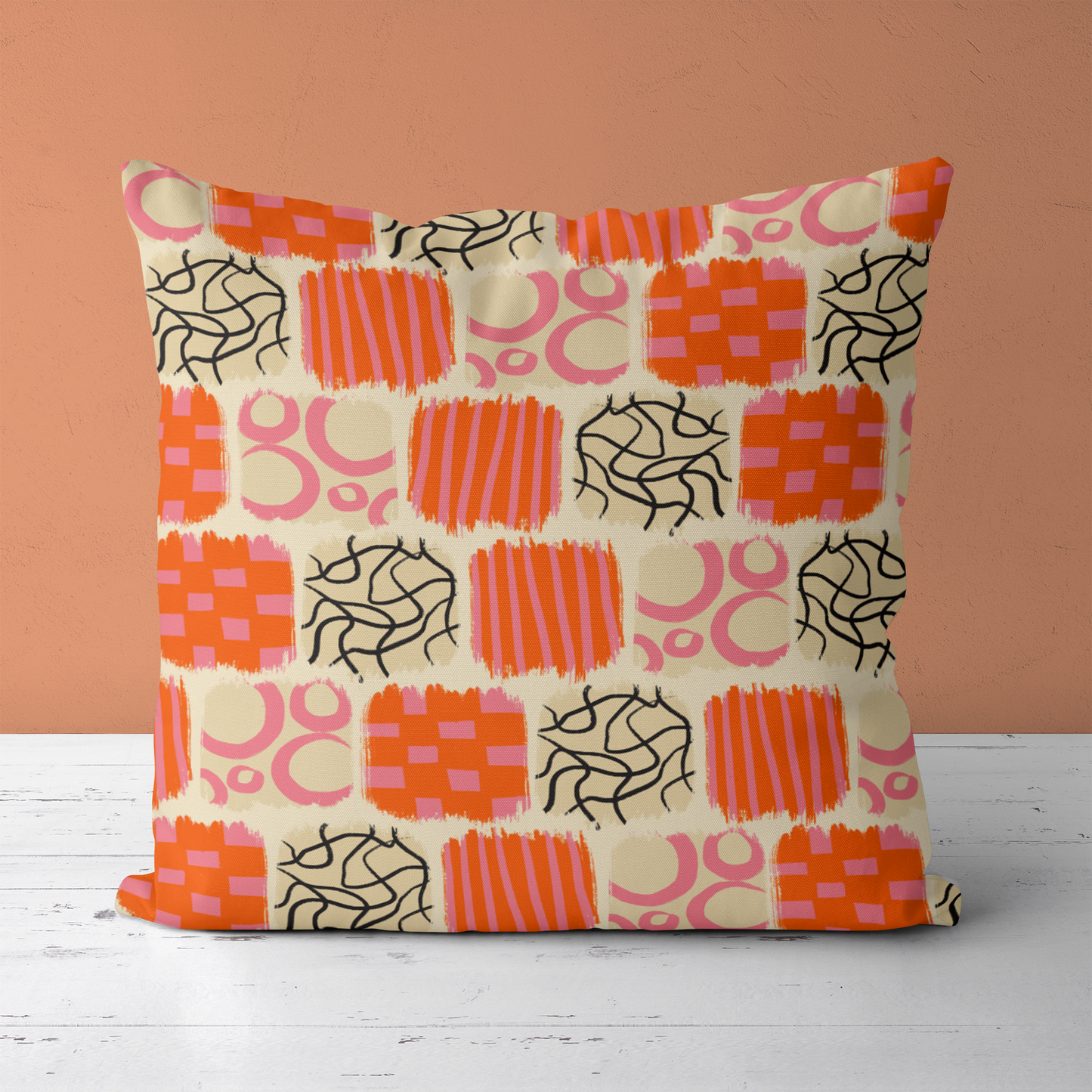 Abstract Contemporary Pattern Throw Pillow
