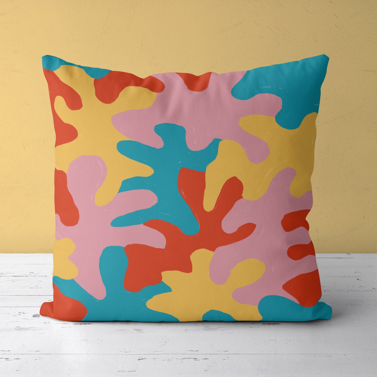 Colorful Modern California Pattern Throw Pillow
