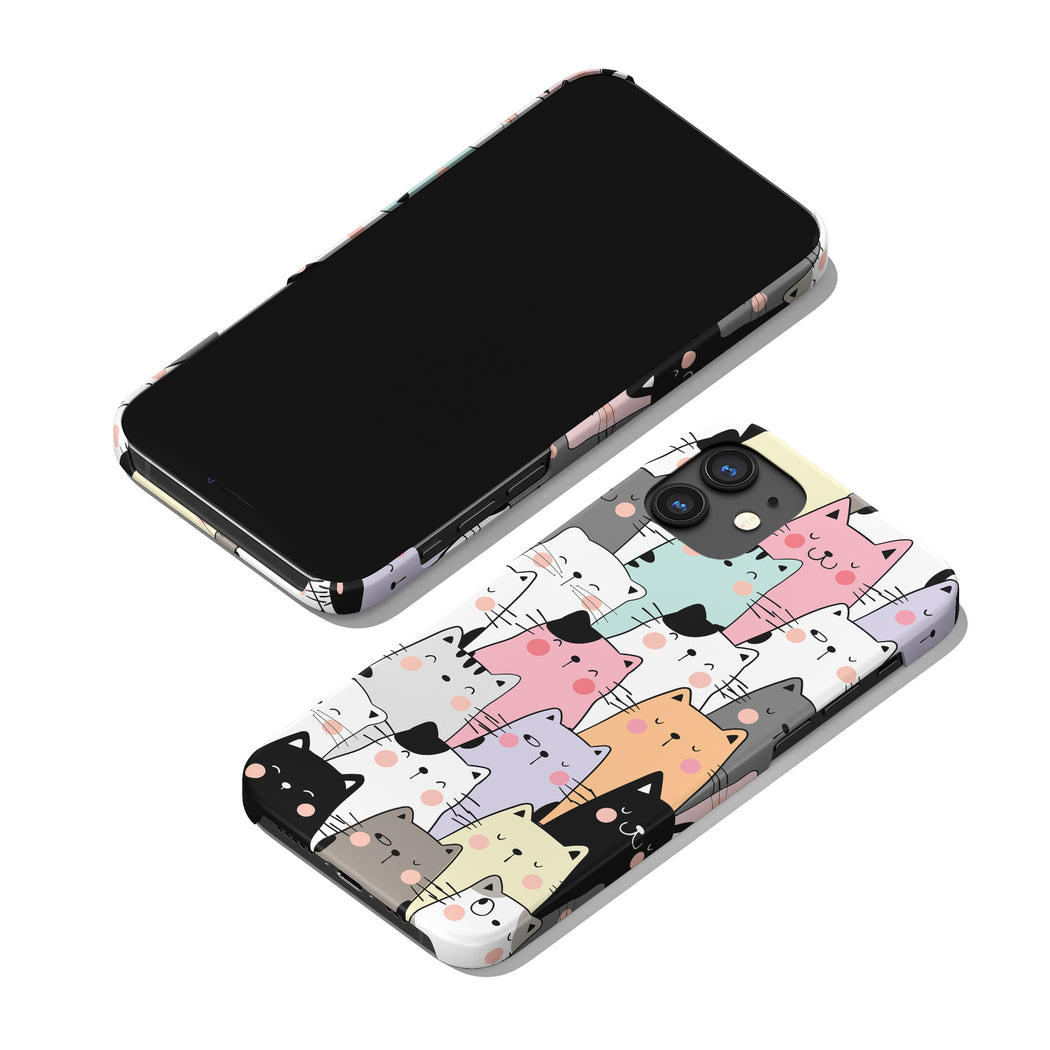 Funny Colorful Cat Pattern Cartoon iPhone Case