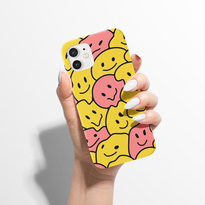 Yellow Smiley Faces iPhone Case