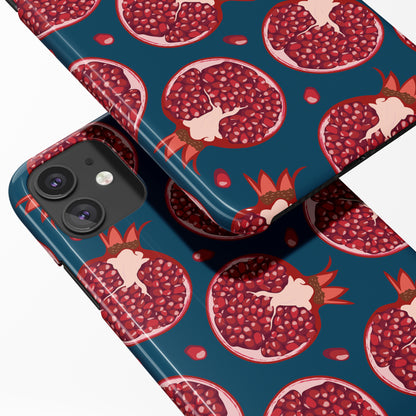 Dark Blue Pomegranate iPhone Case