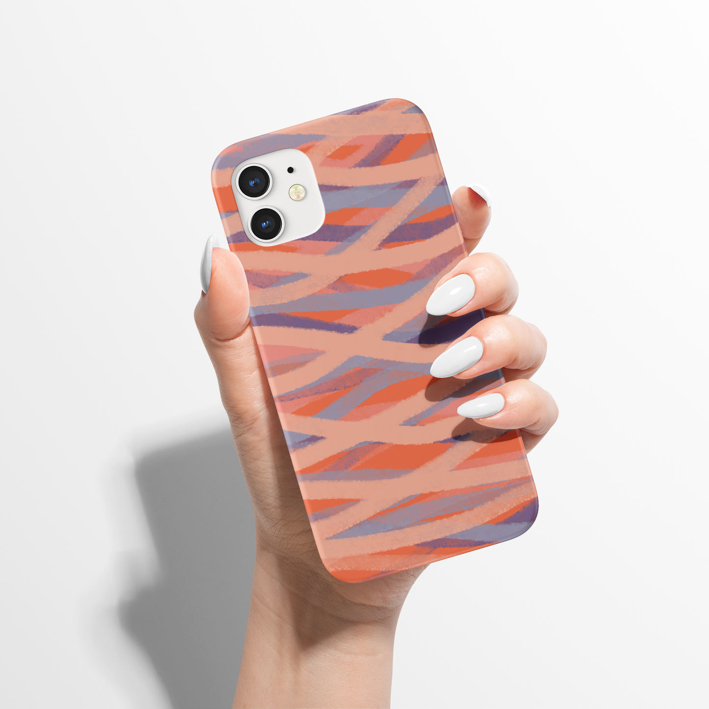 Abstract Violet Painted iPhone Case