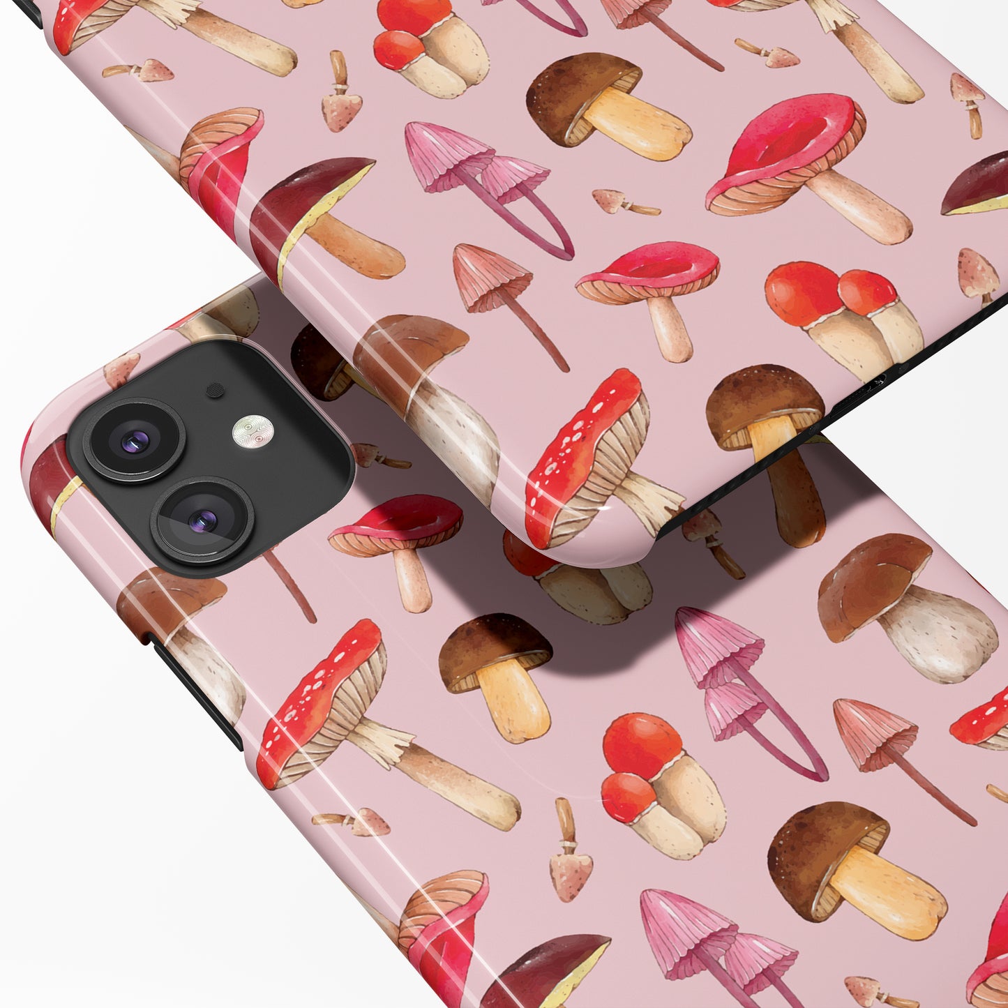 Pink Mushrooms iPhone Case