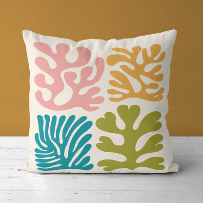 Throw Pillow with Colorful Shapes