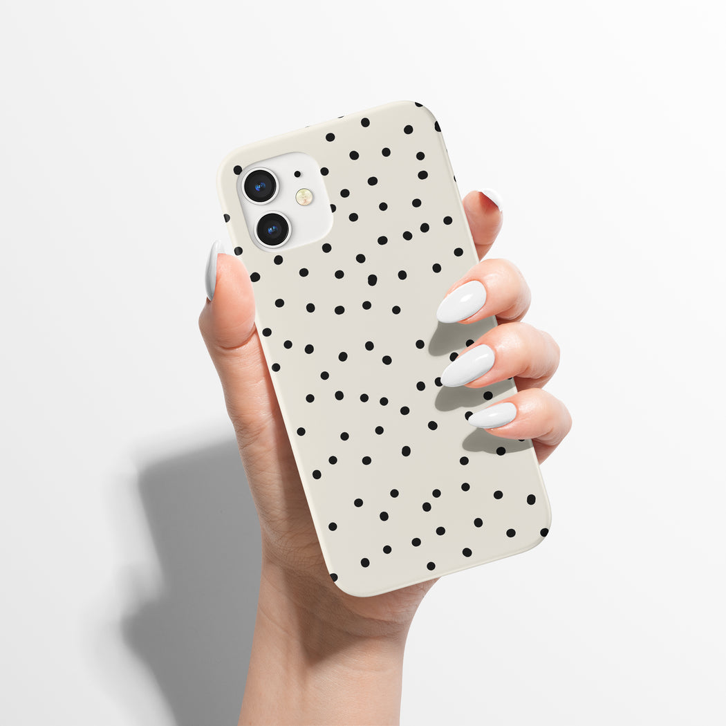 Black Polka Dots iPhone Case