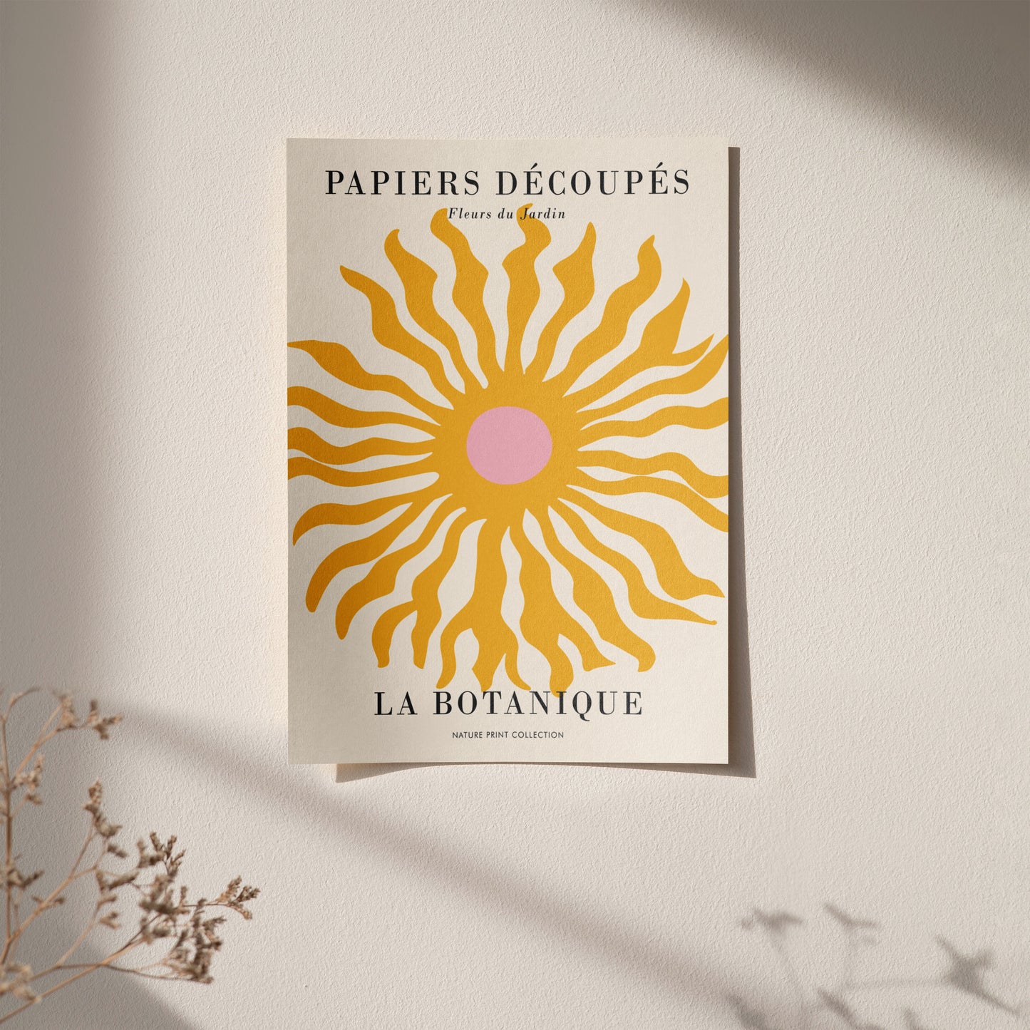 Papiers Decoupes Yellow Sun Poster