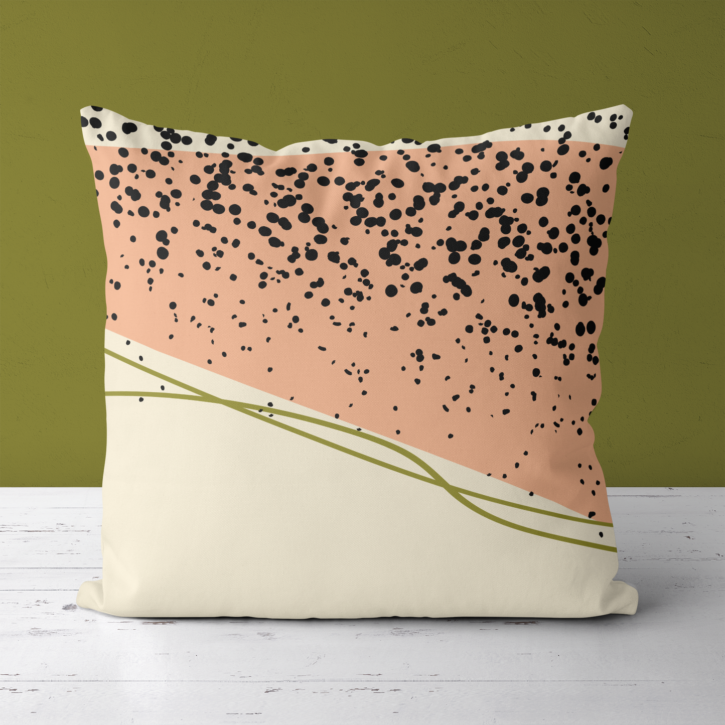 Throw Pillow with Abstract Art