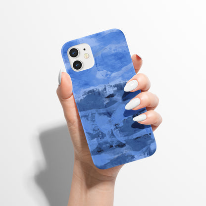 Blue Abstract Painting iPhone Case