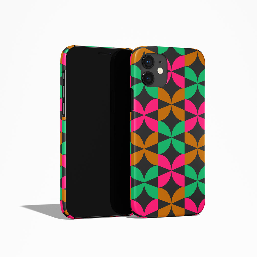 Colorful Retro 70s 60s Pattern iPhone Case
