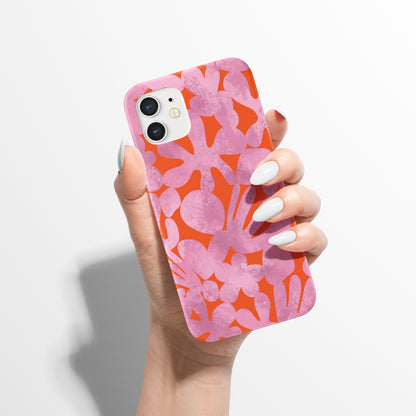 Pink Shapes Pattern iPhone Case