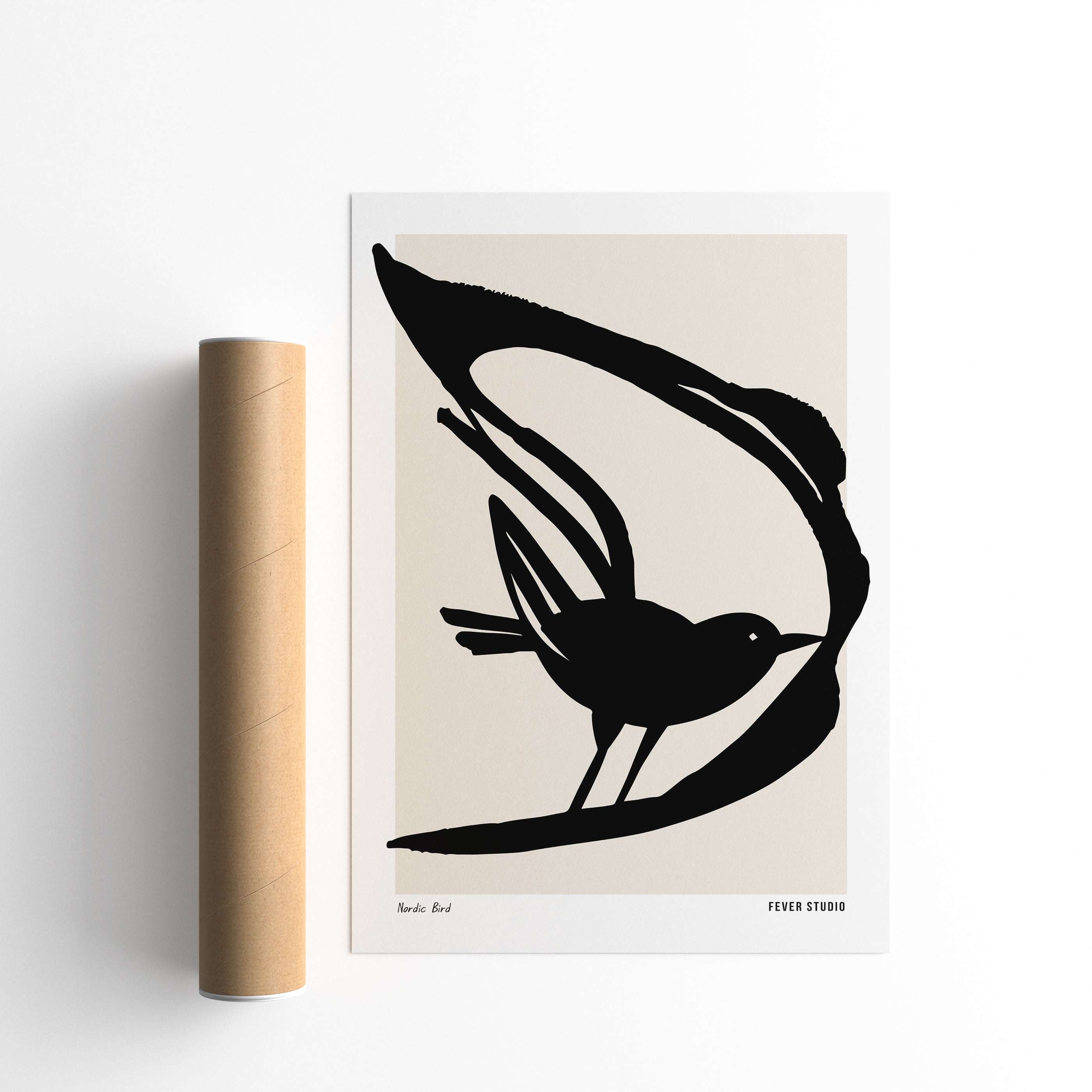 Nordic Bird Modern Art Print – HypeSheriff