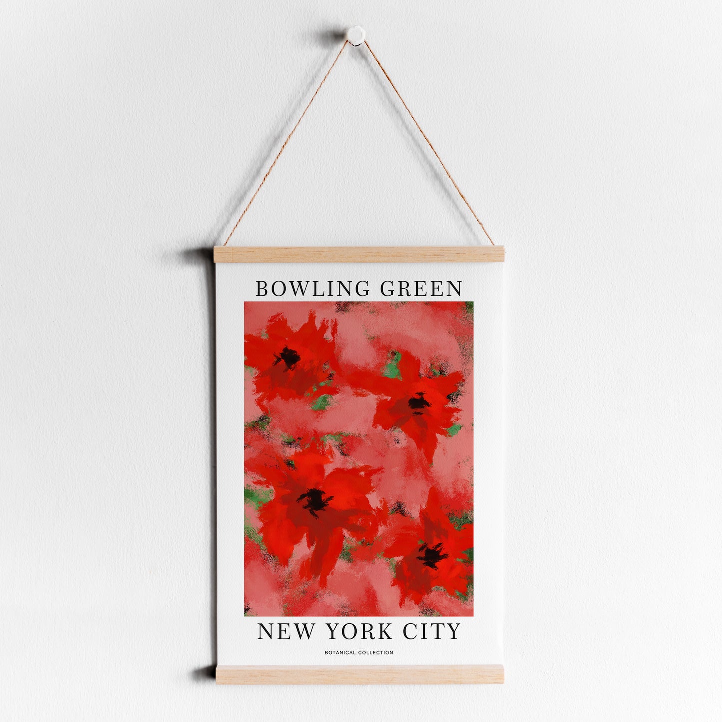 Red Flowers, New York City Poster