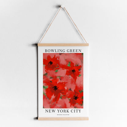 Red Flowers, New York City Poster