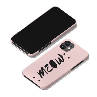 Meow, Cute Baby Pink iPhone Case