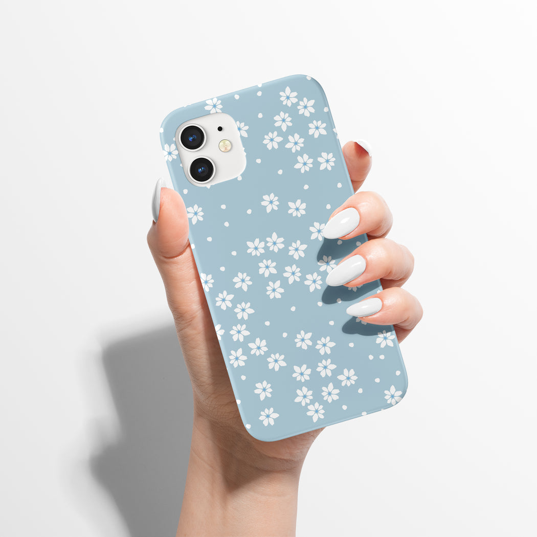 Baby Blue Floral iPhone Case