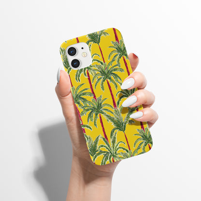 Yellow Exotic Palms Tree iPhone Case