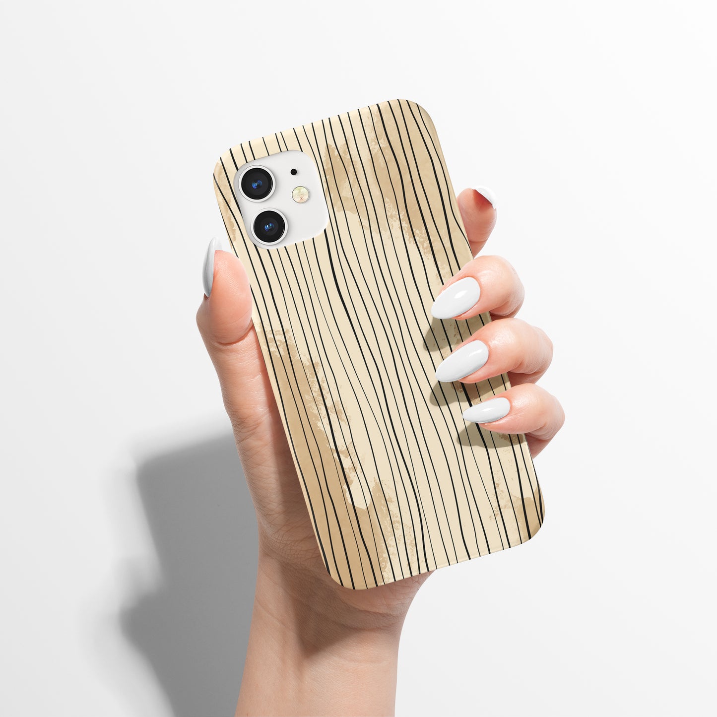 Beige Hand drawn Painting iPhone Case