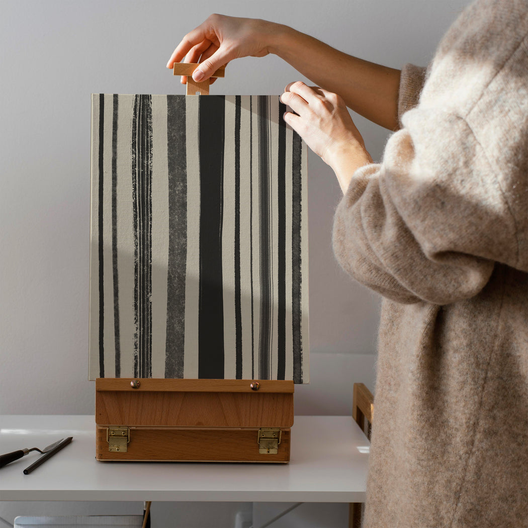 Scandinavian Vibes Striped Canvas Print