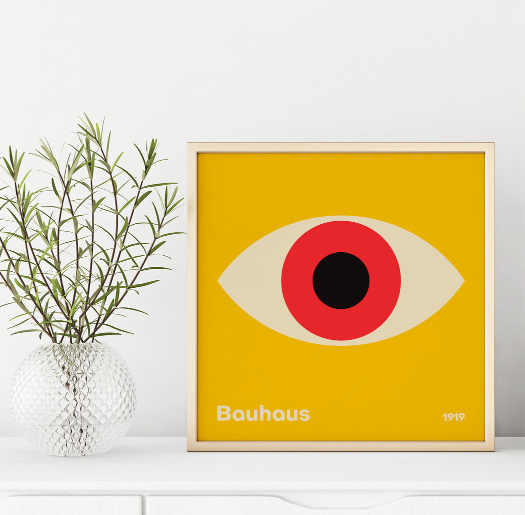 Yellow Bauhaus Poster - Shop posters, Art prints, Laptop Sleeves, Phone case and more Online!