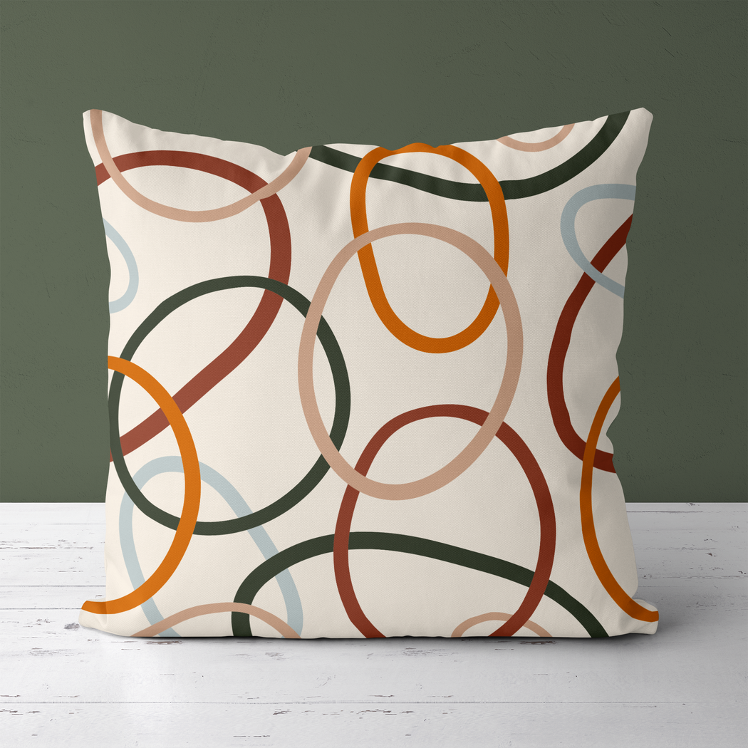 Modern Boho Geometric Minimalist Throw Pillow