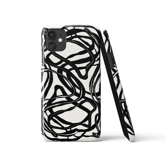 Black and White Drawing iPhone Case