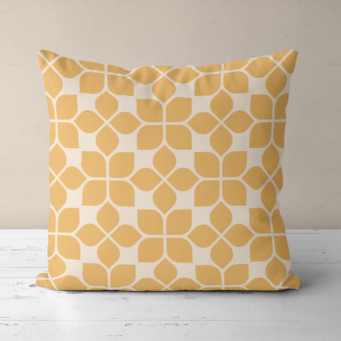 Yellow Art Deco Throw Pillow