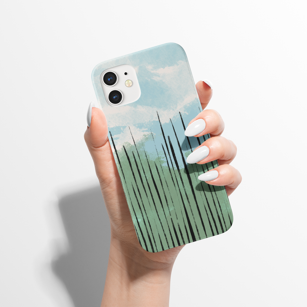 Abstract Japanese Landscape iPhone Case