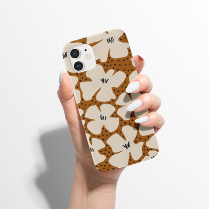 Retro Mustard Flowers iPhone Case