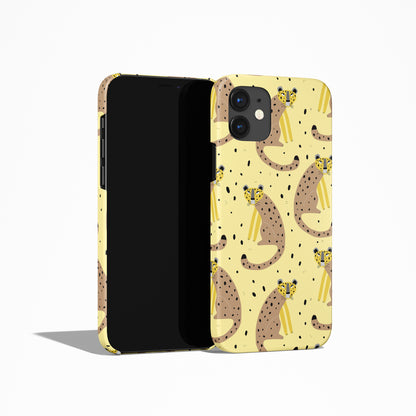 Yellow Tropical Cheetahs Pattern iPhone Case