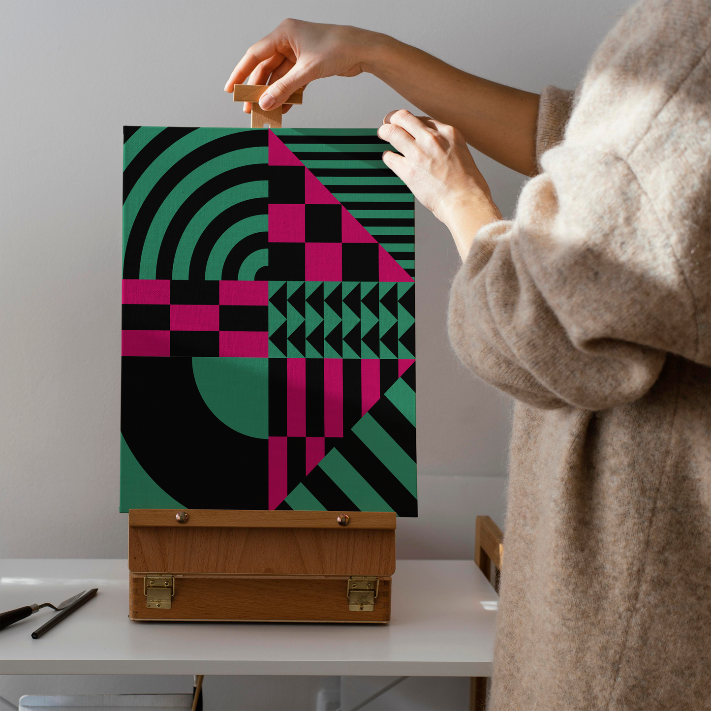 Hype Retro Bauhaus Canvas Print