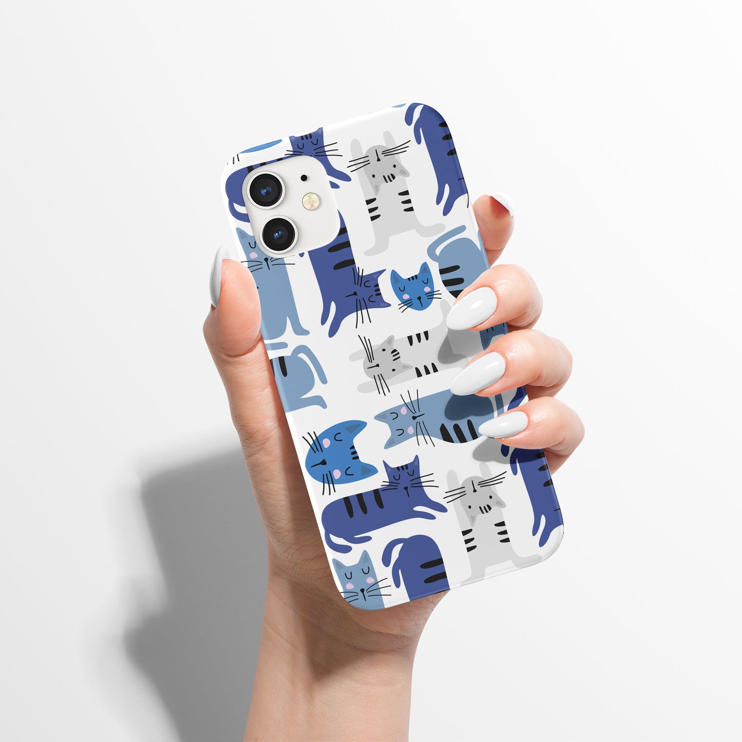 Blue Cute Cats iPhone Case