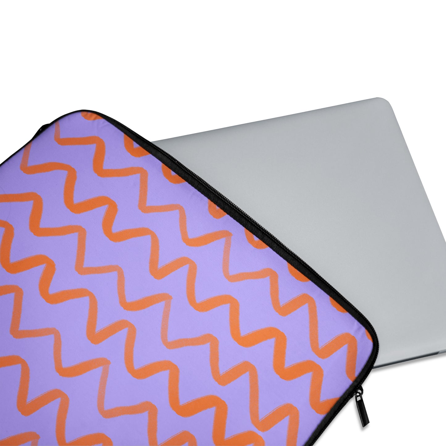 Retro Violet 60s Pattern MacBook Sleeve