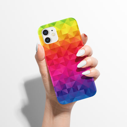 Colorful Rainbow Geometric Pattern iPhone Case