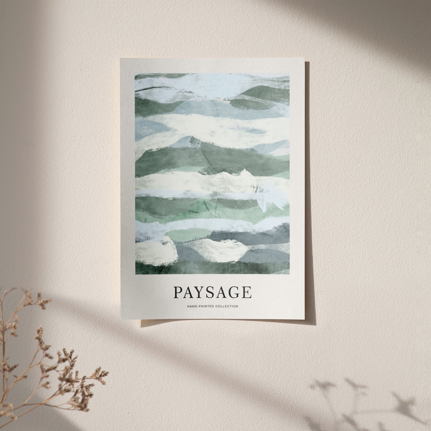 Wavy Paysage No5 Handdrawn Poster